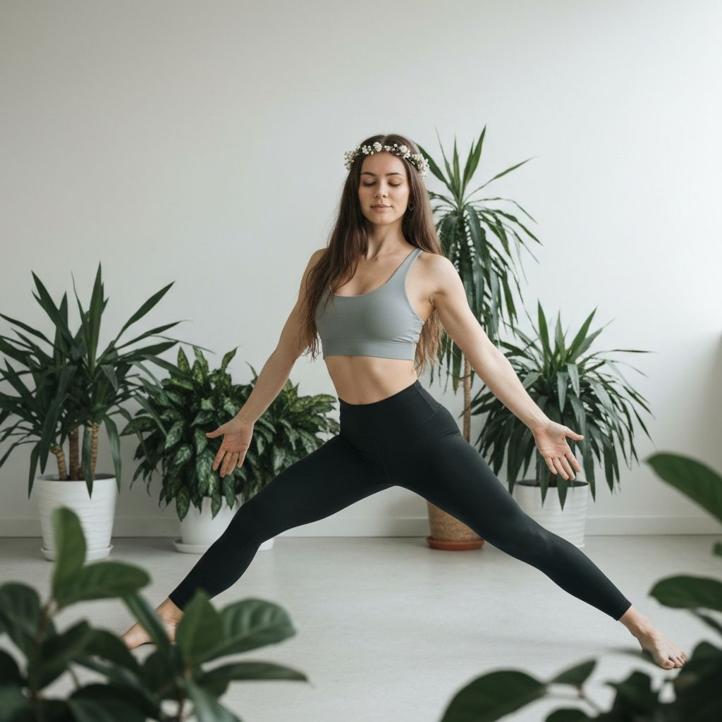 Woman practicing yoga and mindful movement